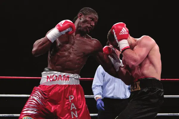 Hassan N'Dam en plein combat